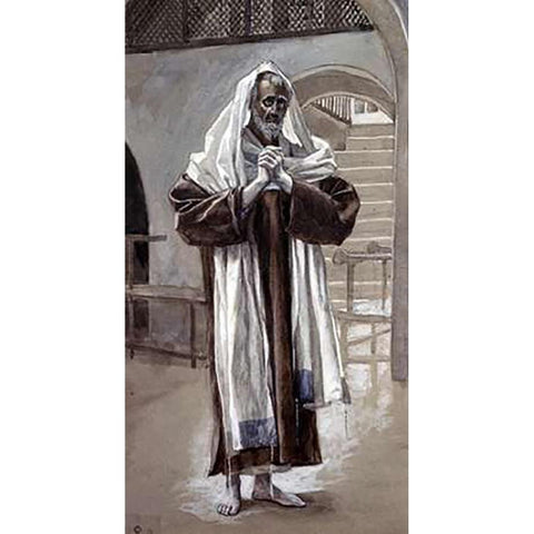 Andrew Black Modern Wood Framed Art Print by Tissot, James