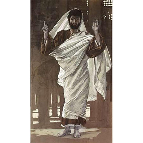 Bartholomew White Modern Wood Framed Art Print by Tissot, James