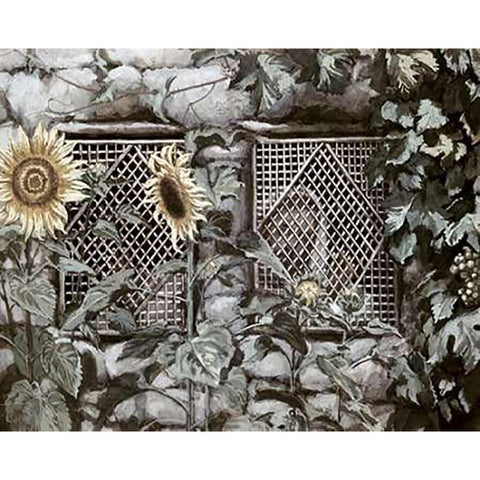 Behold! He Standeth Behind Our Wall Black Modern Wood Framed Art Print with Double Matting by Tissot, James