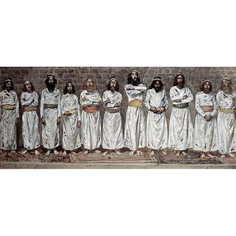 Choristers Gold Ornate Wood Framed Art Print with Double Matting by Tissot, James