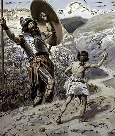David Slings The Stone White Modern Wood Framed Art Print with Double Matting by Tissot, James
