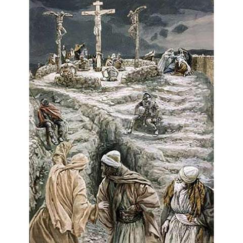 Eloi, Eloi Lama Sabachthani? White Modern Wood Framed Art Print by Tissot, James