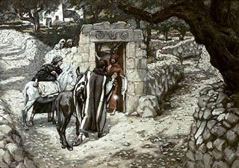 Foal of Bethpage Black Ornate Wood Framed Art Print with Double Matting by Tissot, James