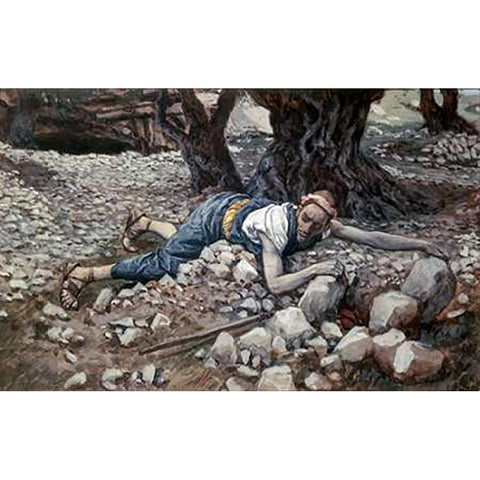 Hidden Treasure White Modern Wood Framed Art Print by Tissot, James