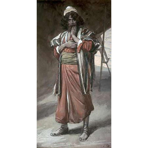 Jacob White Modern Wood Framed Art Print by Tissot, James