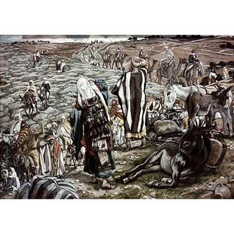 Jesus Lost White Modern Wood Framed Art Print by Tissot, James