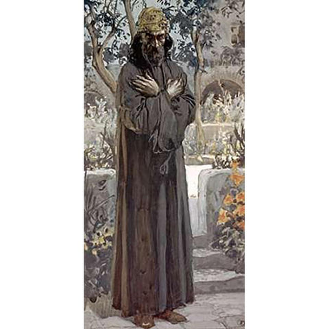 Joel Black Modern Wood Framed Art Print by Tissot, James