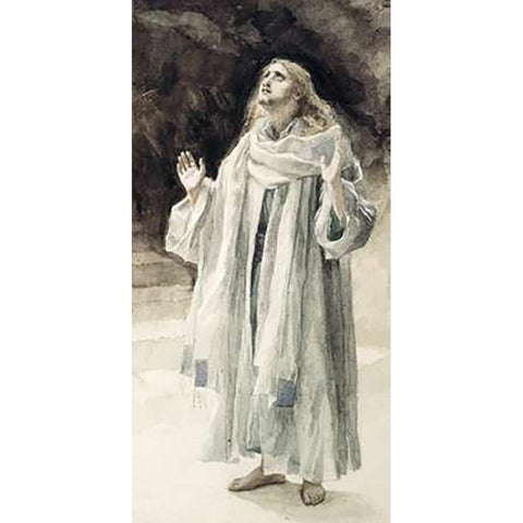 John White Modern Wood Framed Art Print by Tissot, James