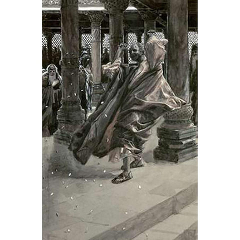 Judas Repents and Returns The Price of Blood Black Modern Wood Framed Art Print by Tissot, James