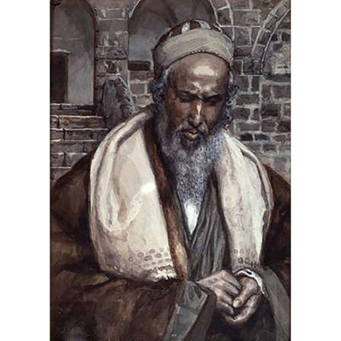Luke Black Modern Wood Framed Art Print by Tissot, James