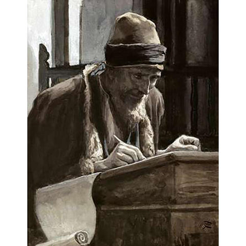 Mark White Modern Wood Framed Art Print by Tissot, James