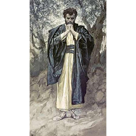 Matthew Black Modern Wood Framed Art Print with Double Matting by Tissot, James