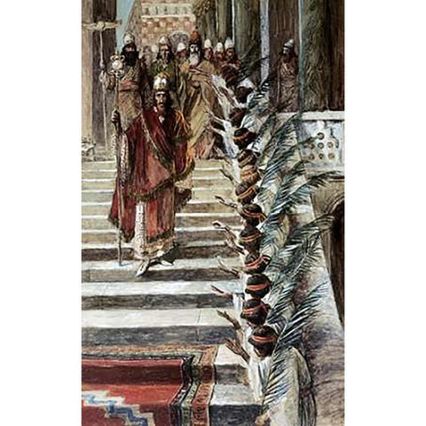 Mordecais Honour White Modern Wood Framed Art Print by Tissot, James