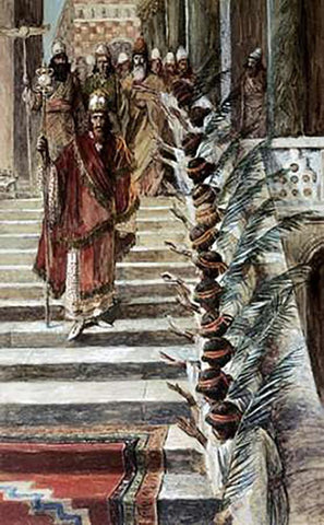 Mordecais Honour Black Ornate Wood Framed Art Print with Double Matting by Tissot, James