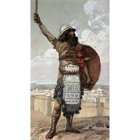 Othniel Black Modern Wood Framed Art Print by Tissot, James