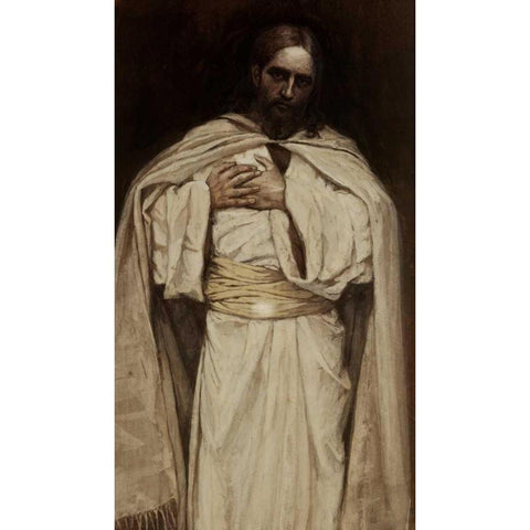 Our Lord, Jesus Christ Black Modern Wood Framed Art Print by Tissot, James Jacques