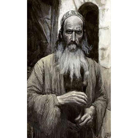 Paul Gold Ornate Wood Framed Art Print with Double Matting by Tissot, James