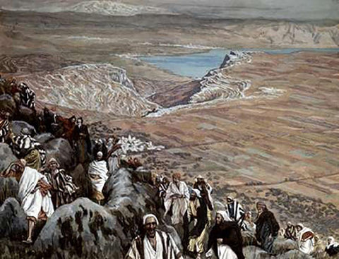 People Seek Museumist To Make Him King Black Ornate Wood Framed Art Print with Double Matting by Tissot, James