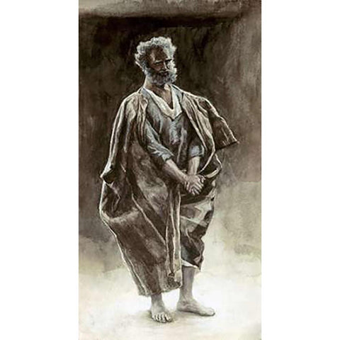 Peter White Modern Wood Framed Art Print by Tissot, James