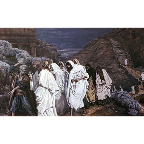 Protestations of Peter Black Modern Wood Framed Art Print with Double Matting by Tissot, James