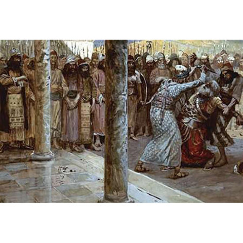 Samuel Slays Aga Black Modern Wood Framed Art Print by Tissot, James