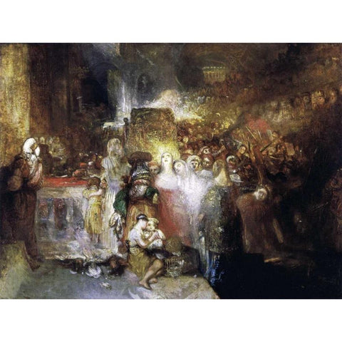 Pilate Washing His Hands White Modern Wood Framed Art Print by Turner, Joseph M.W.