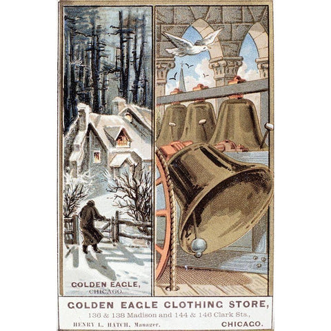 Golden Eagle Clothing Store Black Modern Wood Framed Art Print with Double Matting by Unknown