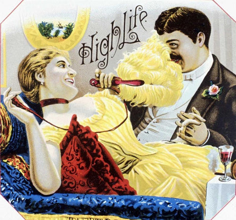 High Life Black Ornate Wood Framed Art Print with Double Matting by Unknown