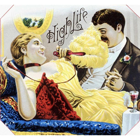 High Life Black Modern Wood Framed Art Print by Unknown