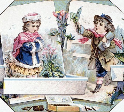 O.L. Schwencke Lith. N.Y. Black Ornate Wood Framed Art Print with Double Matting by Unknown