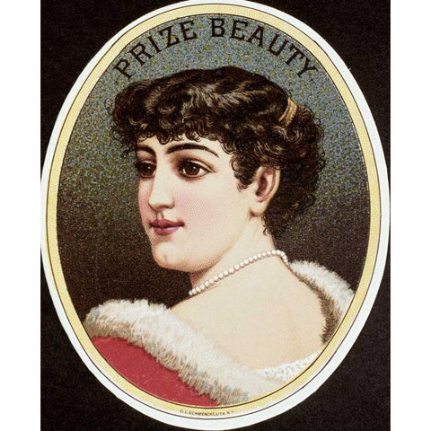 Prize Beauty Black Modern Wood Framed Art Print by Unknown