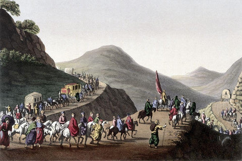 Road Over The Balkan Mountain From Interesting Views In Turkey Black Ornate Wood Framed Art Print with Double Matting by Unknown