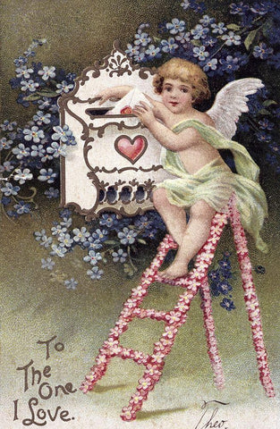 To The One I Love Black Ornate Wood Framed Art Print with Double Matting by Unknown