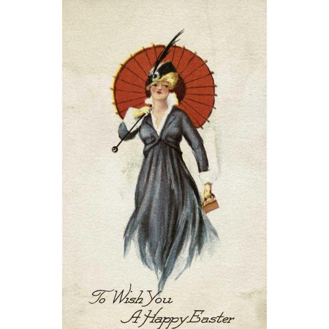 To Wish You a Happy Easter White Modern Wood Framed Art Print by Unknown