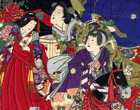 Tokugawa Ietsugu, Seventh Shogun, Ruled 1713-1716 White Modern Wood Framed Art Print with Double Matting by Unknown