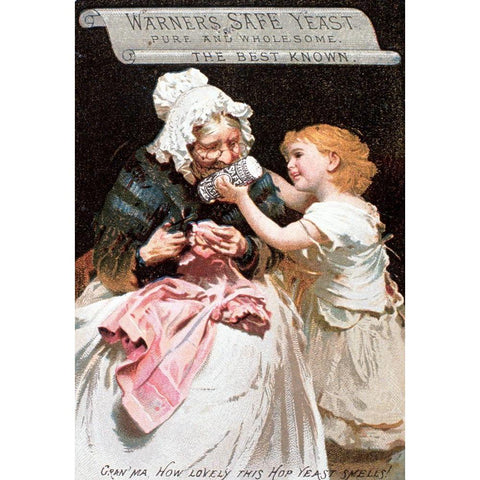 Warners Safe Yeast-Pure and Wholesome Black Modern Wood Framed Art Print by Unknown