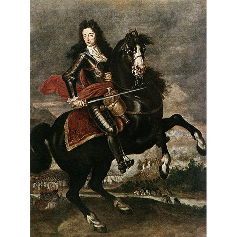 William III of England White Modern Wood Framed Art Print by Unknown