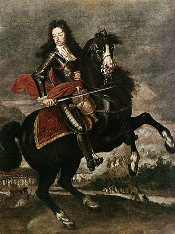 William III of England White Modern Wood Framed Art Print with Double Matting by Unknown