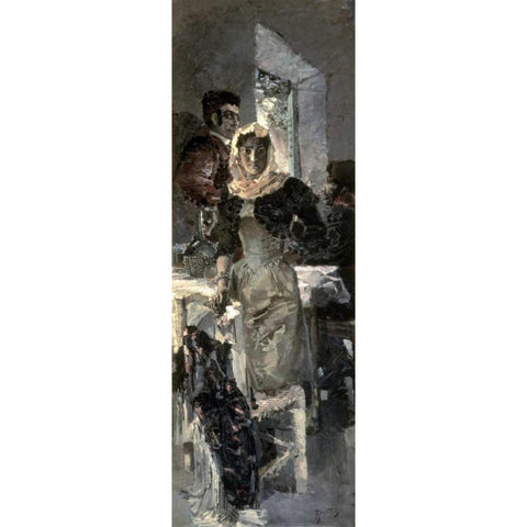 Spain White Modern Wood Framed Art Print by Vrubel, Mihail Aleksandrovic