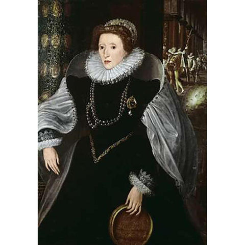 Queen Elizabeth of England White Modern Wood Framed Art Print by Zuccari, Federico