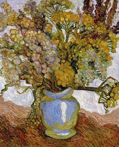 Goldenrod White Modern Wood Framed Art Print with Double Matting by Agasaryen, Serguey