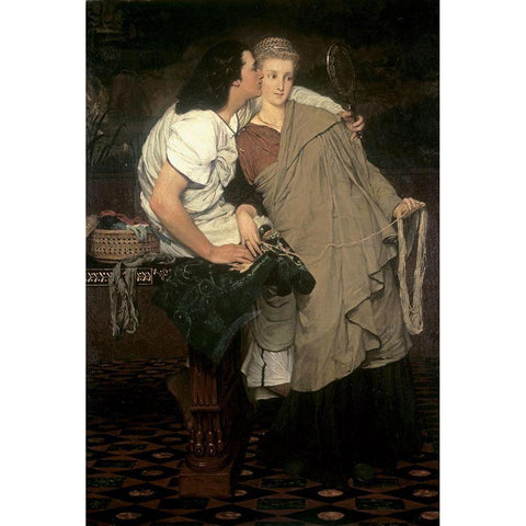 The Honeymoon (Reign of Augustus) White Modern Wood Framed Art Print by Alma-Tadema, Sir Lawrence