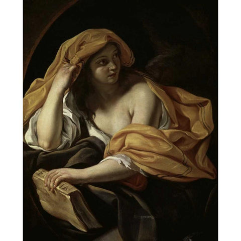 Allegory of Philosophy White Modern Wood Framed Art Print by Brandi, Giacinto