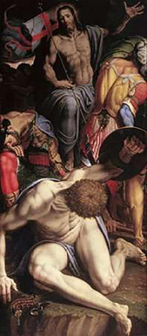 Resurrection of Museumist Black Ornate Wood Framed Art Print with Double Matting by Campi, Antonio