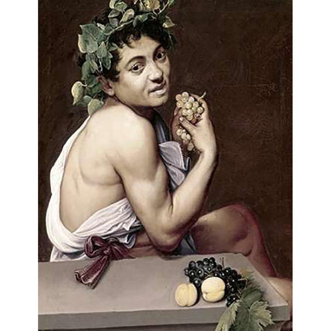 Sick Bacchus White Modern Wood Framed Art Print by Caravaggio