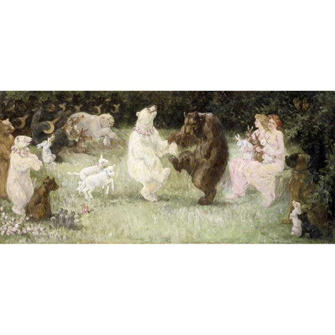 The Rites of Spring White Modern Wood Framed Art Print by Church, Frederick Stuart