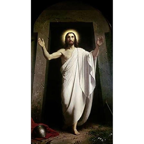 The Resurrection Black Modern Wood Framed Art Print by Dorph, Anton Laurids Johannes