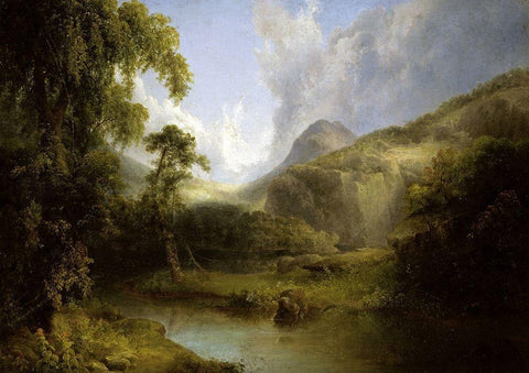 Ben Lomond White Modern Wood Framed Art Print with Double Matting by Doughty, Thomas