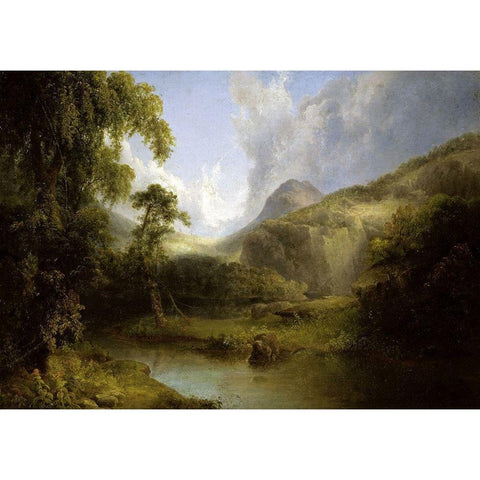 Ben Lomond Black Modern Wood Framed Art Print by Doughty, Thomas