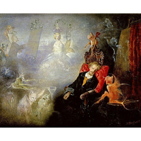 The Painters Dream Gold Ornate Wood Framed Art Print with Double Matting by Fitzgerald, John Austen